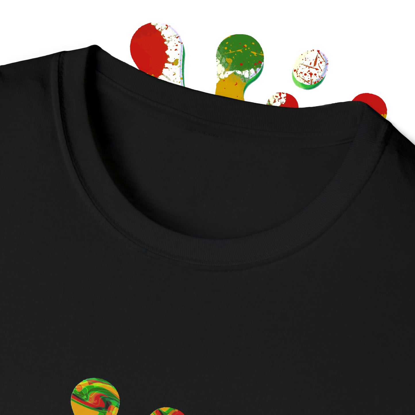 Rasta Rooster Ink Drop Tee Printify