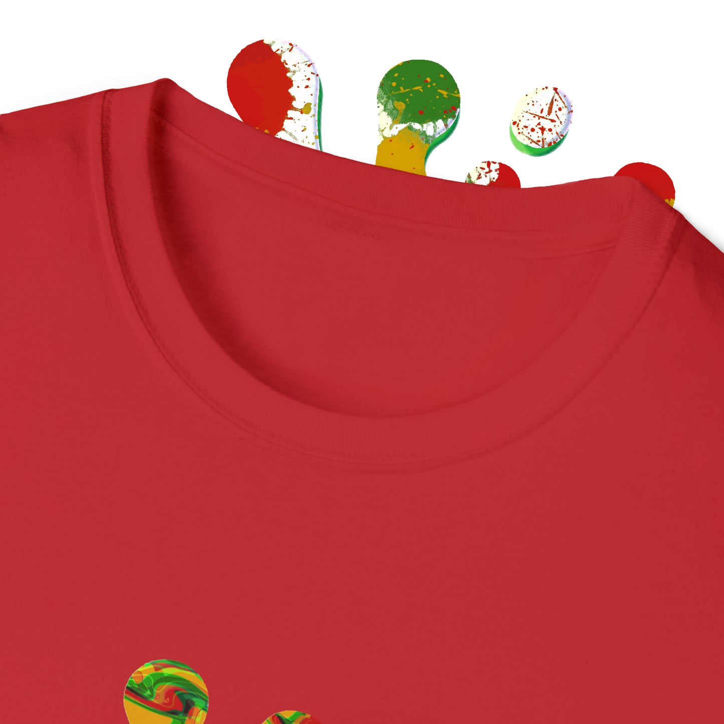 Rasta Rooster Ink Drop Tee Printify
