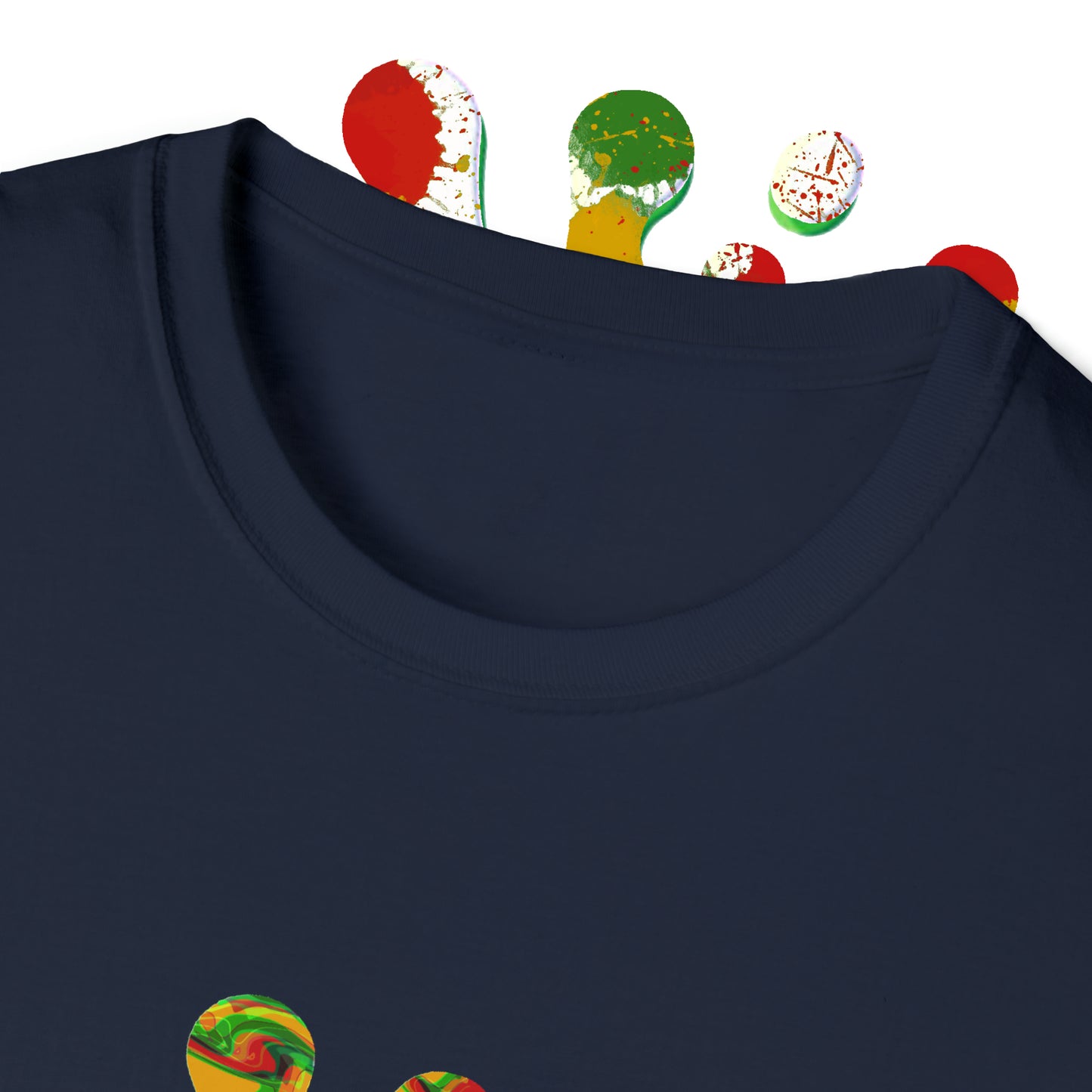 Rasta Rooster Ink Drop Tee Printify