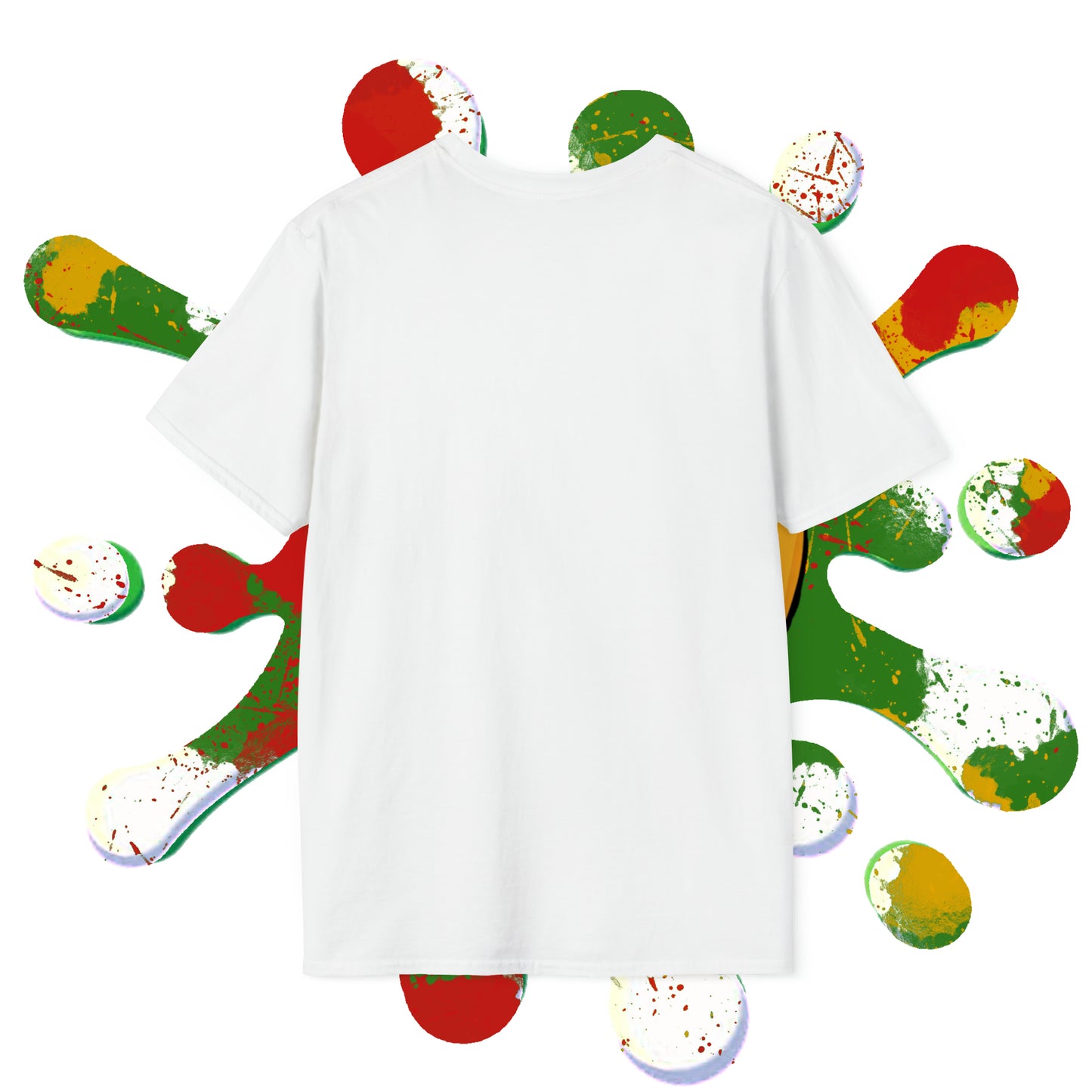 Rasta Rooster Ink Drop Tee Printify