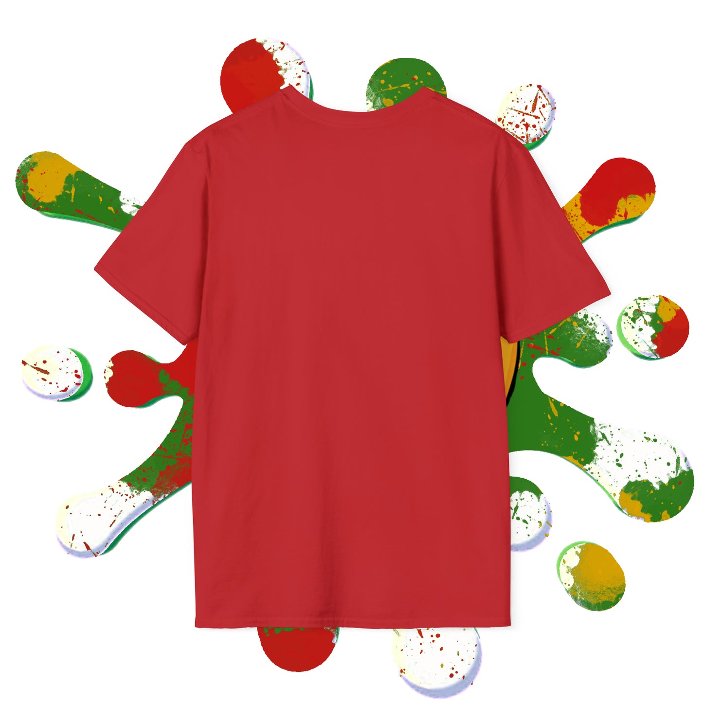 Rasta Rooster Ink Drop Tee Printify