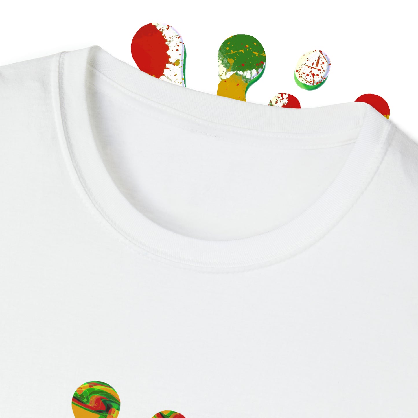 Rasta Rooster Ink Drop Tee Printify
