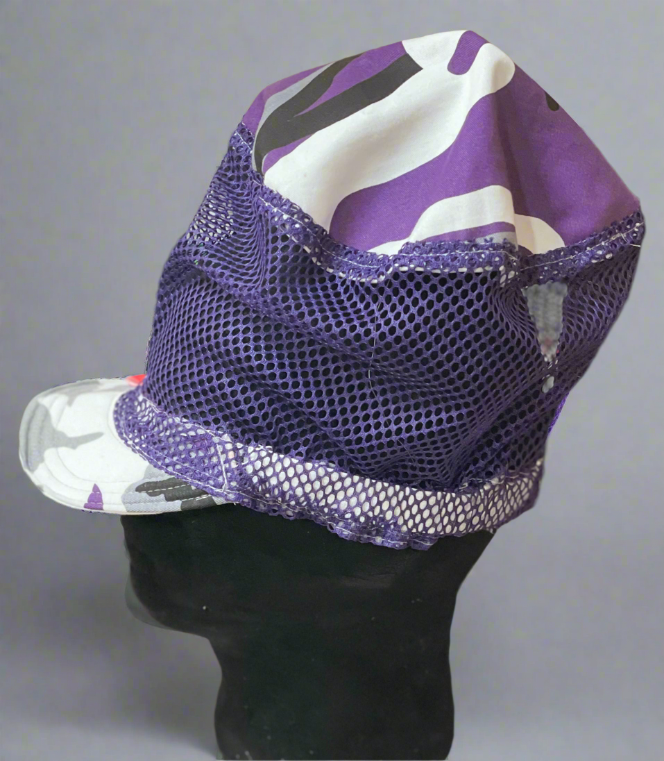 Yes 👁️ Breeze Crown – Purple Camo Mesh Rasta Rooster