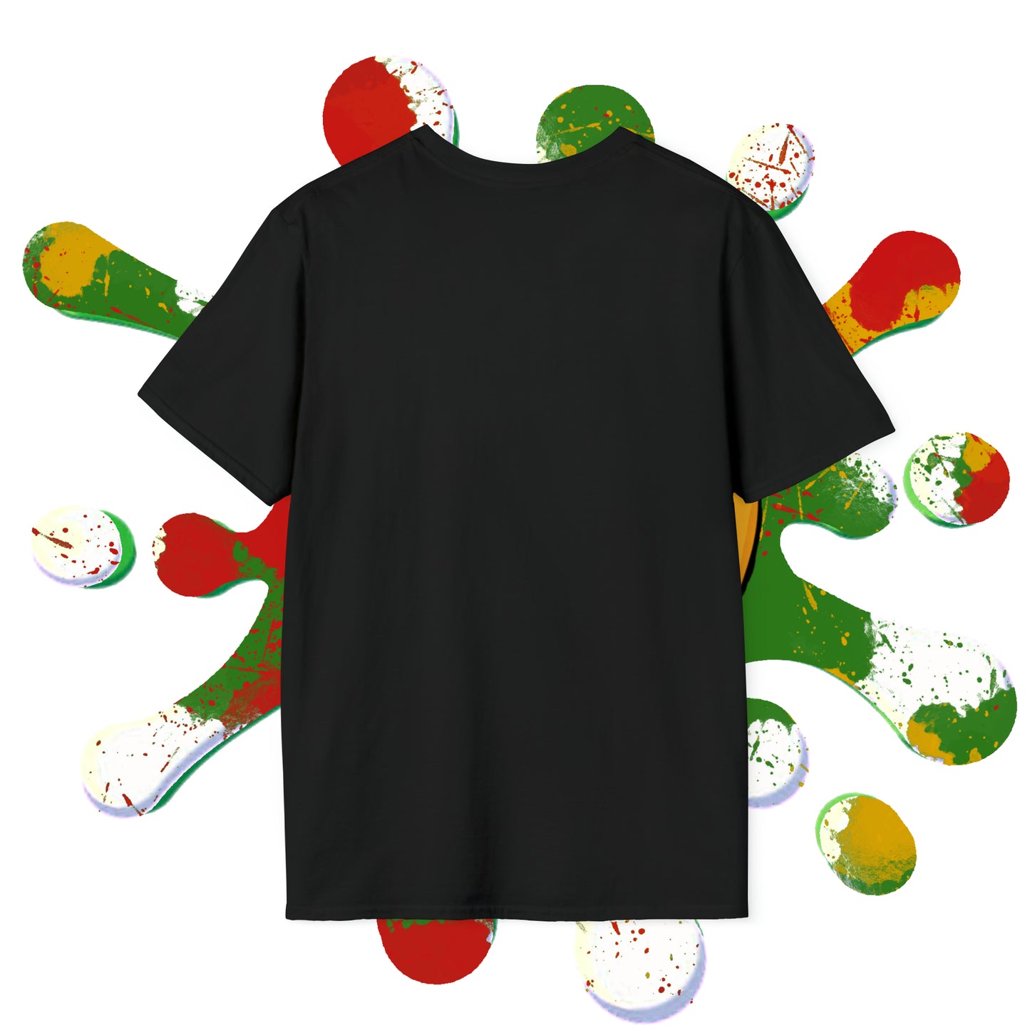 Rasta Rooster Ink Drop Tee Printify