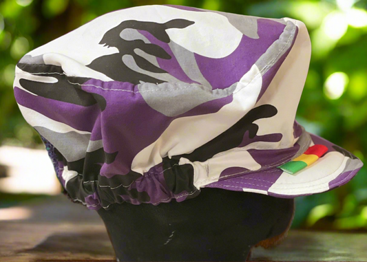 Royal Rasta Crown – Purple Camouflage Rasta Rooster