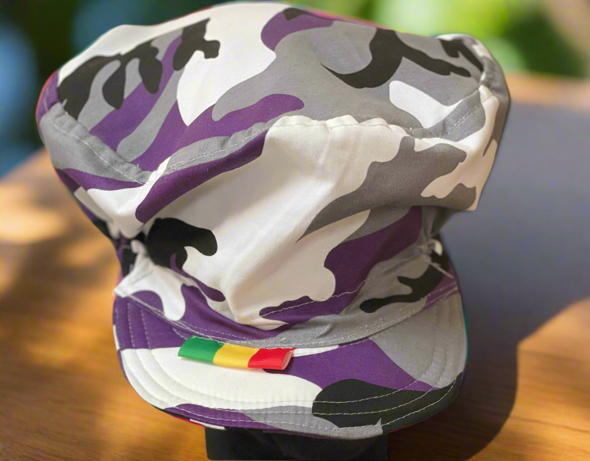 Royal Rasta Crown – Purple Camouflage Rasta Rooster