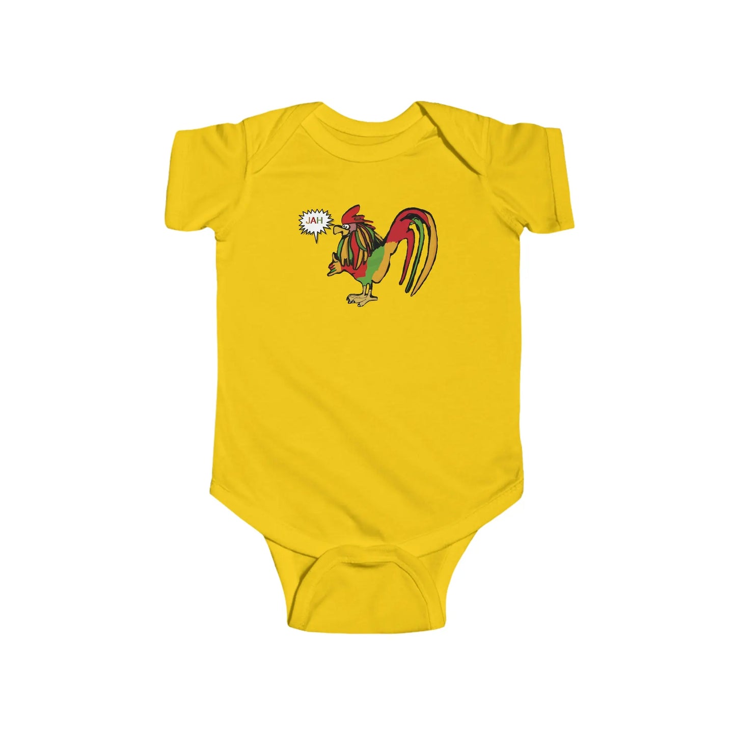 Infant Rasta Rooster Jersey Bodysuit Printify