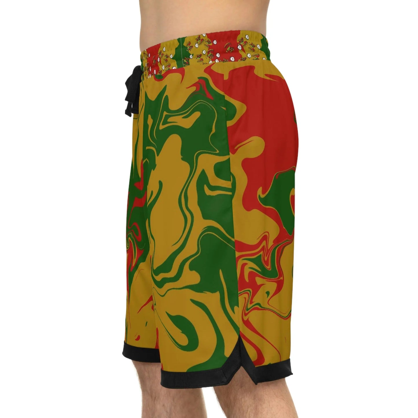 Rasta Rooster Camouflage Shorts Printify