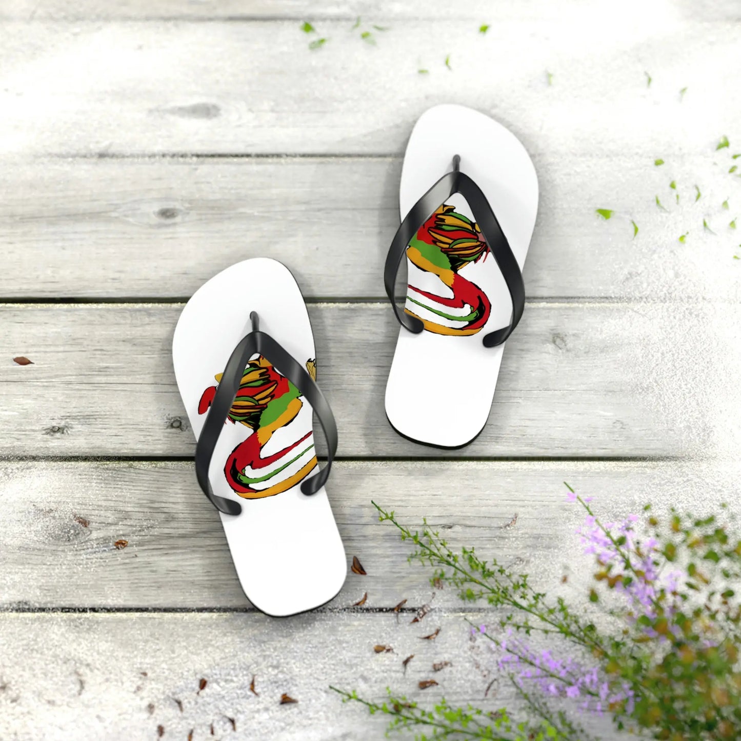 Rasta Rooster Slippas Printify