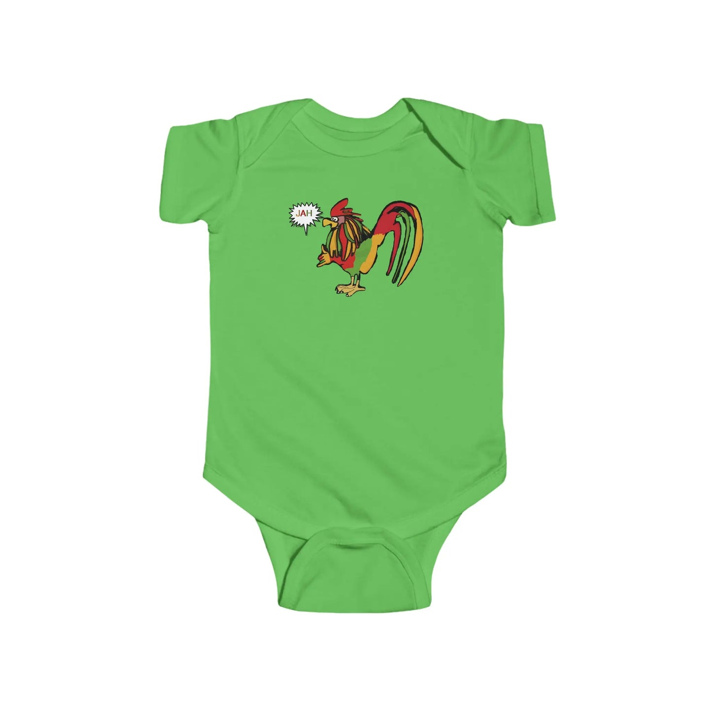 Infant Rasta Rooster Jersey Bodysuit Printify