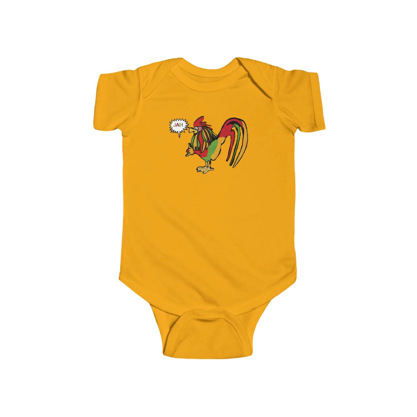 Infant Rasta Rooster Jersey Bodysuit Printify