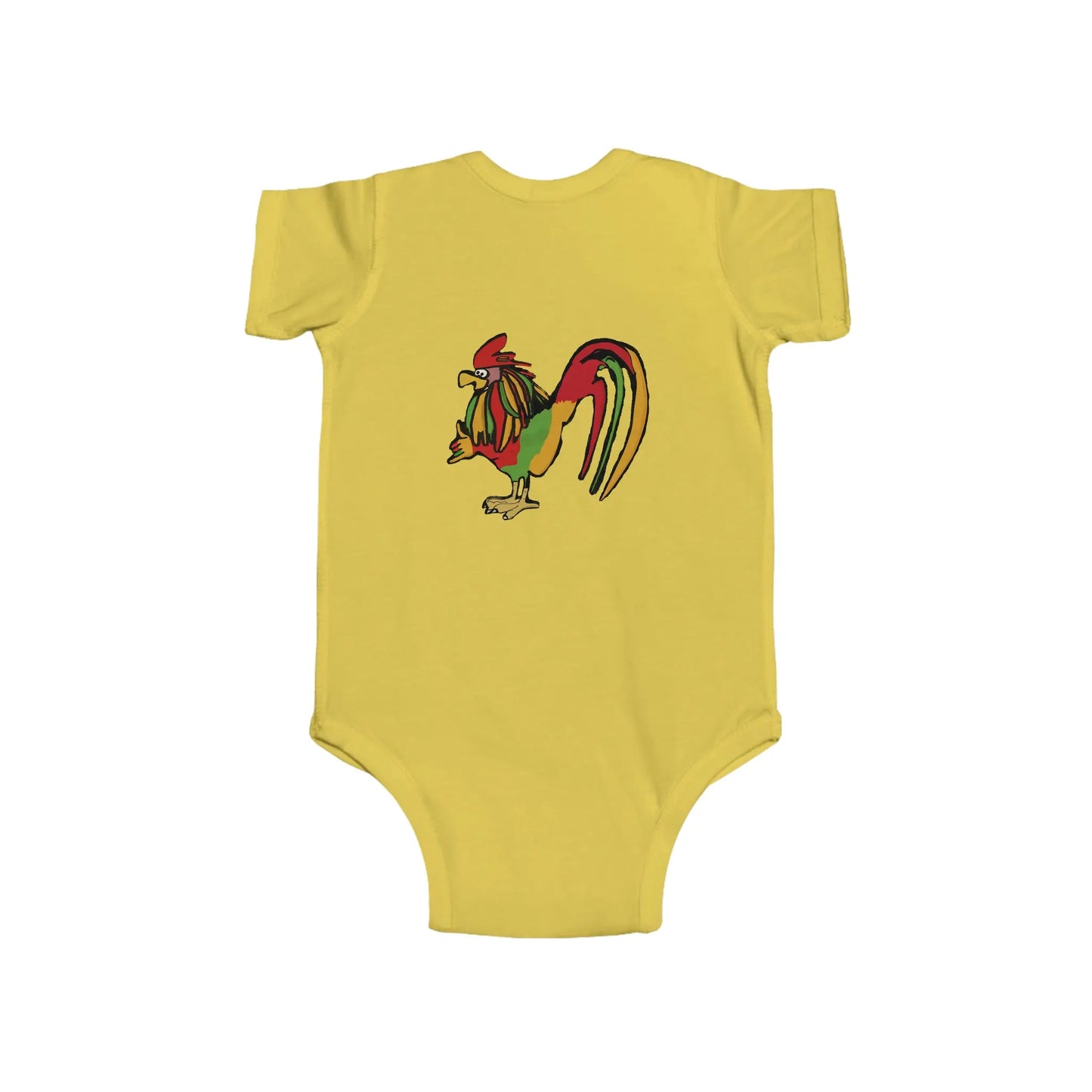 Infant Rasta Rooster Jersey Bodysuit Printify