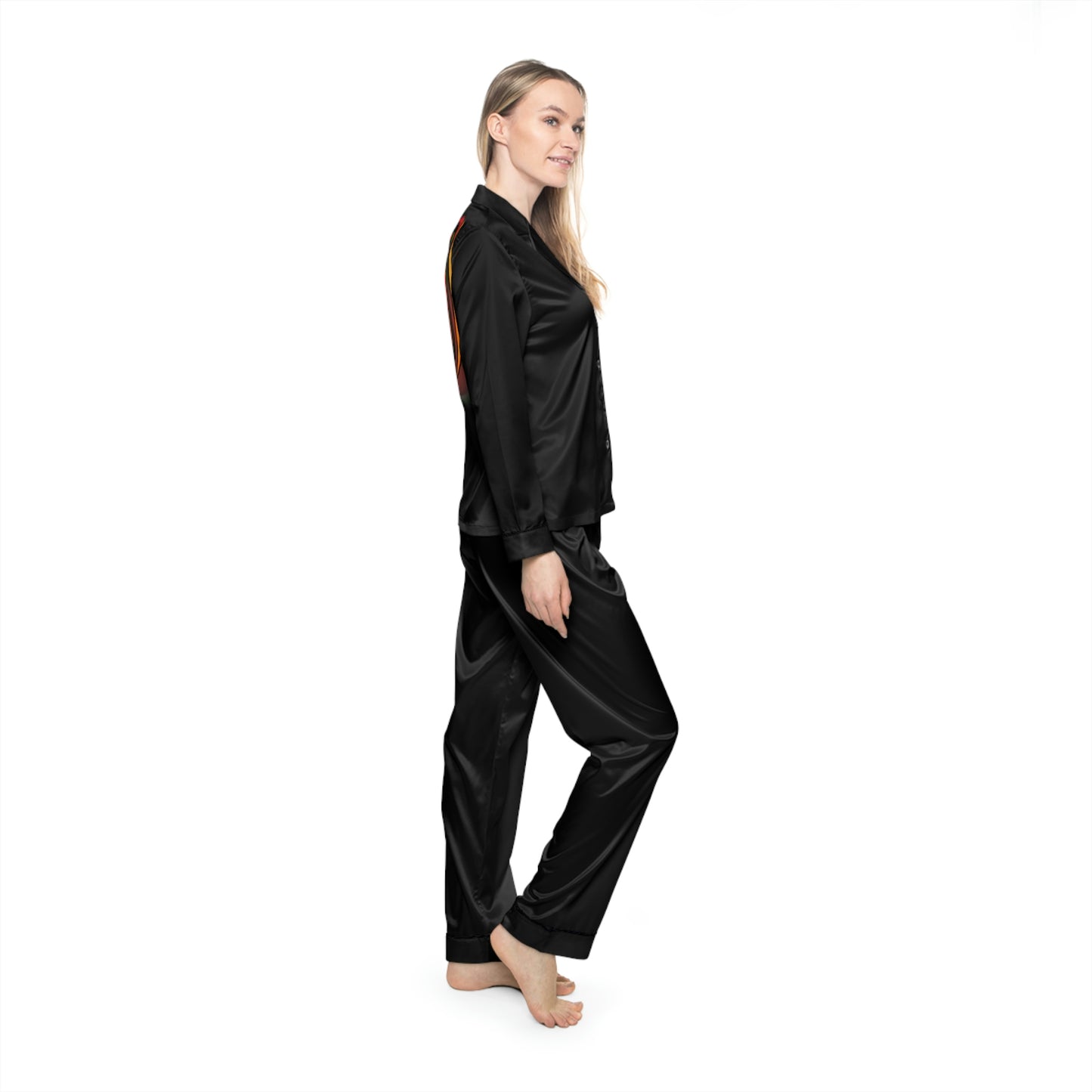 Women's Satin Rasta Rooster Pajamas Printify