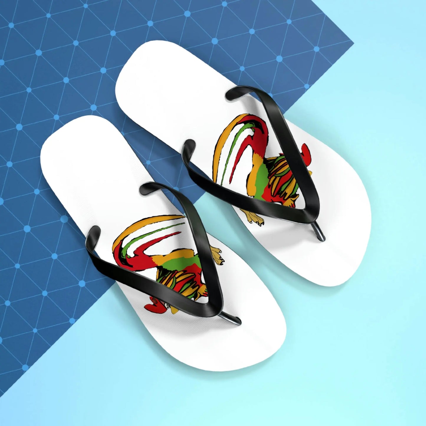 Rasta Rooster Slippas Printify