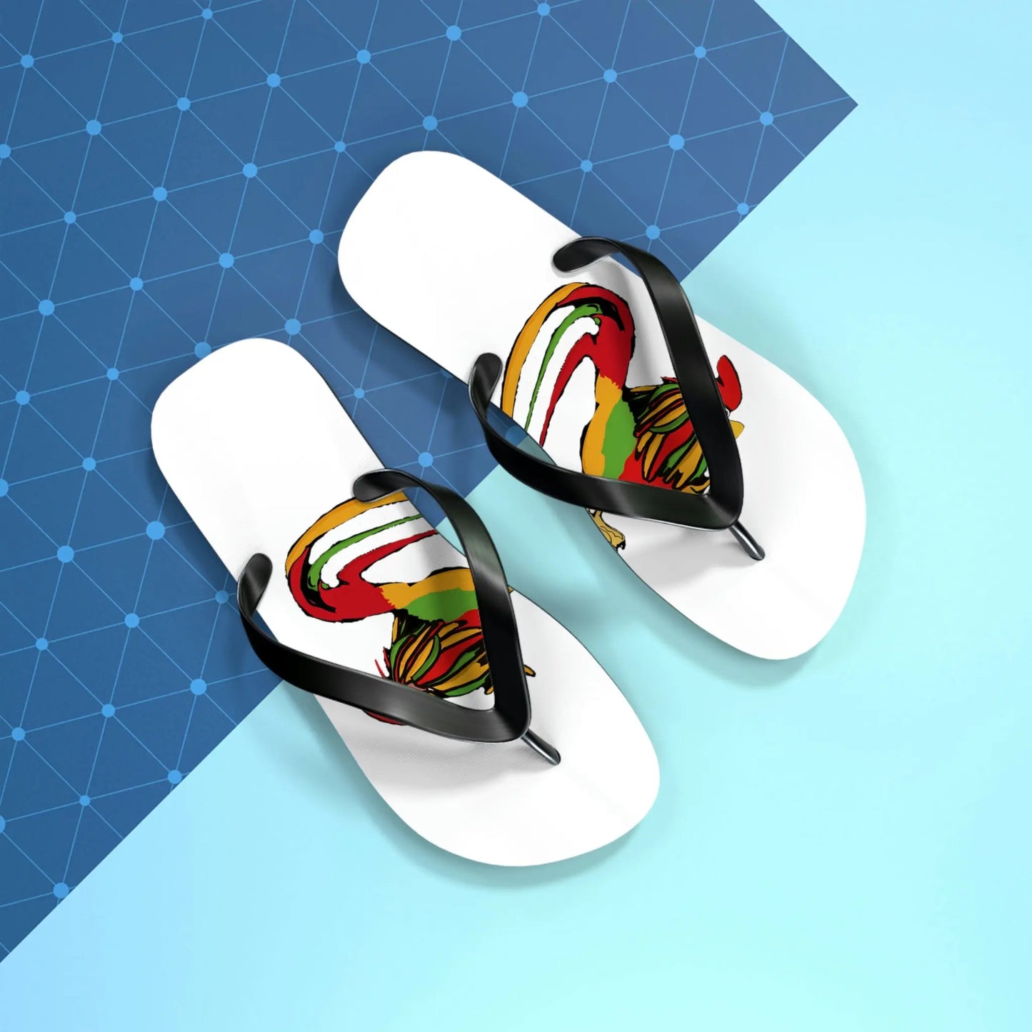 Rasta Rooster Slippas Printify