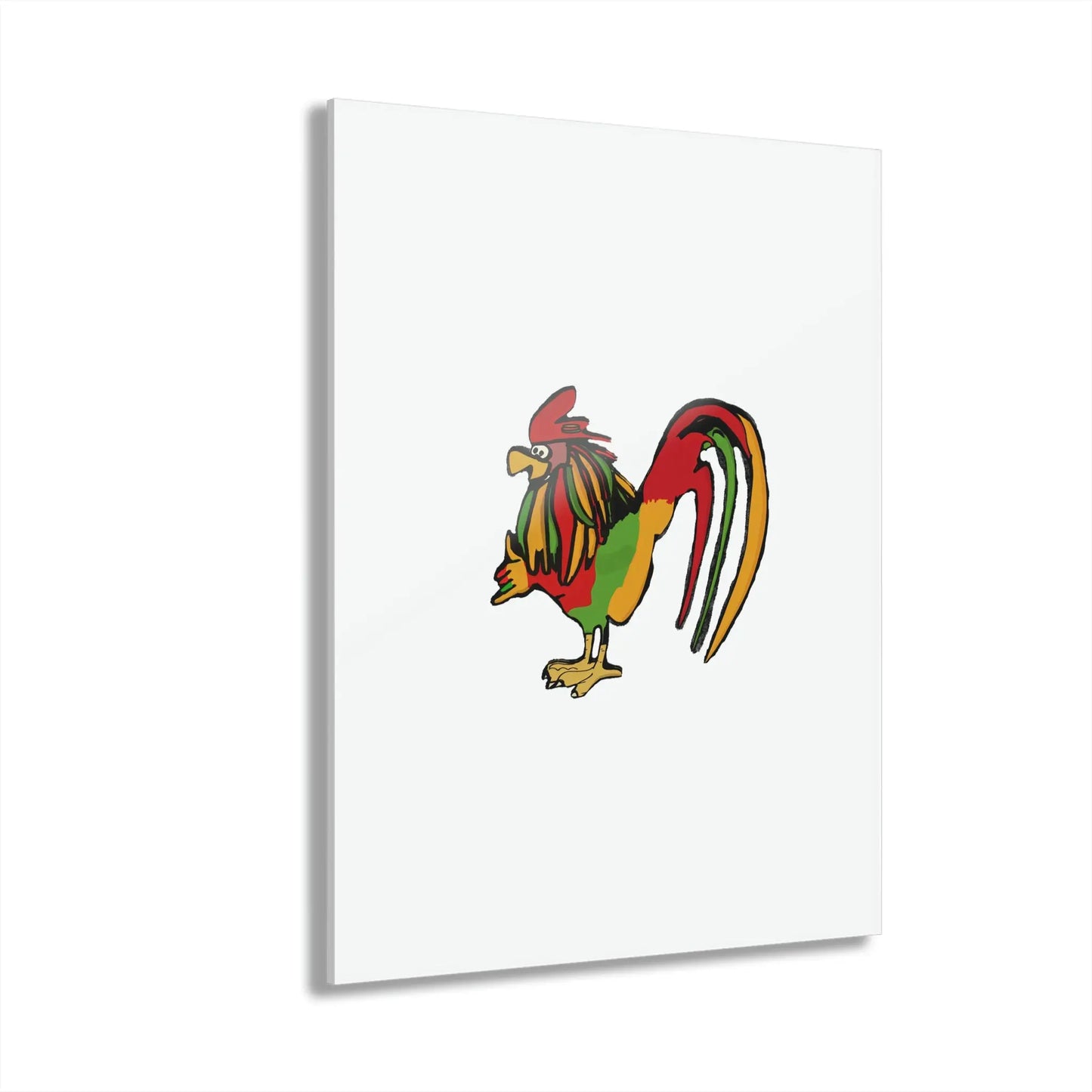 Rasta Rooster Acrylic Print