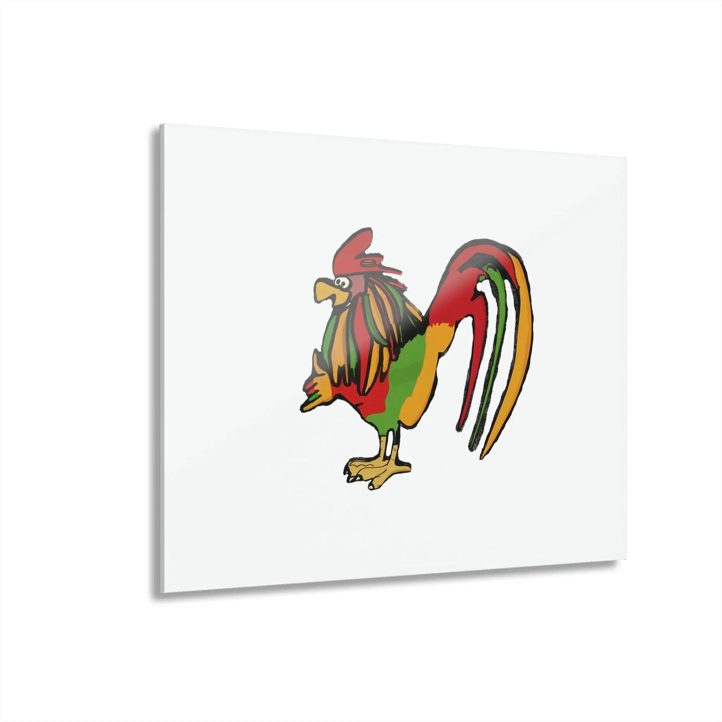 Rasta Rooster Acrylic Print