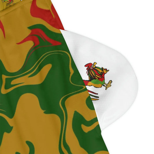 Rasta Rooster Camouflage Shorts Printify