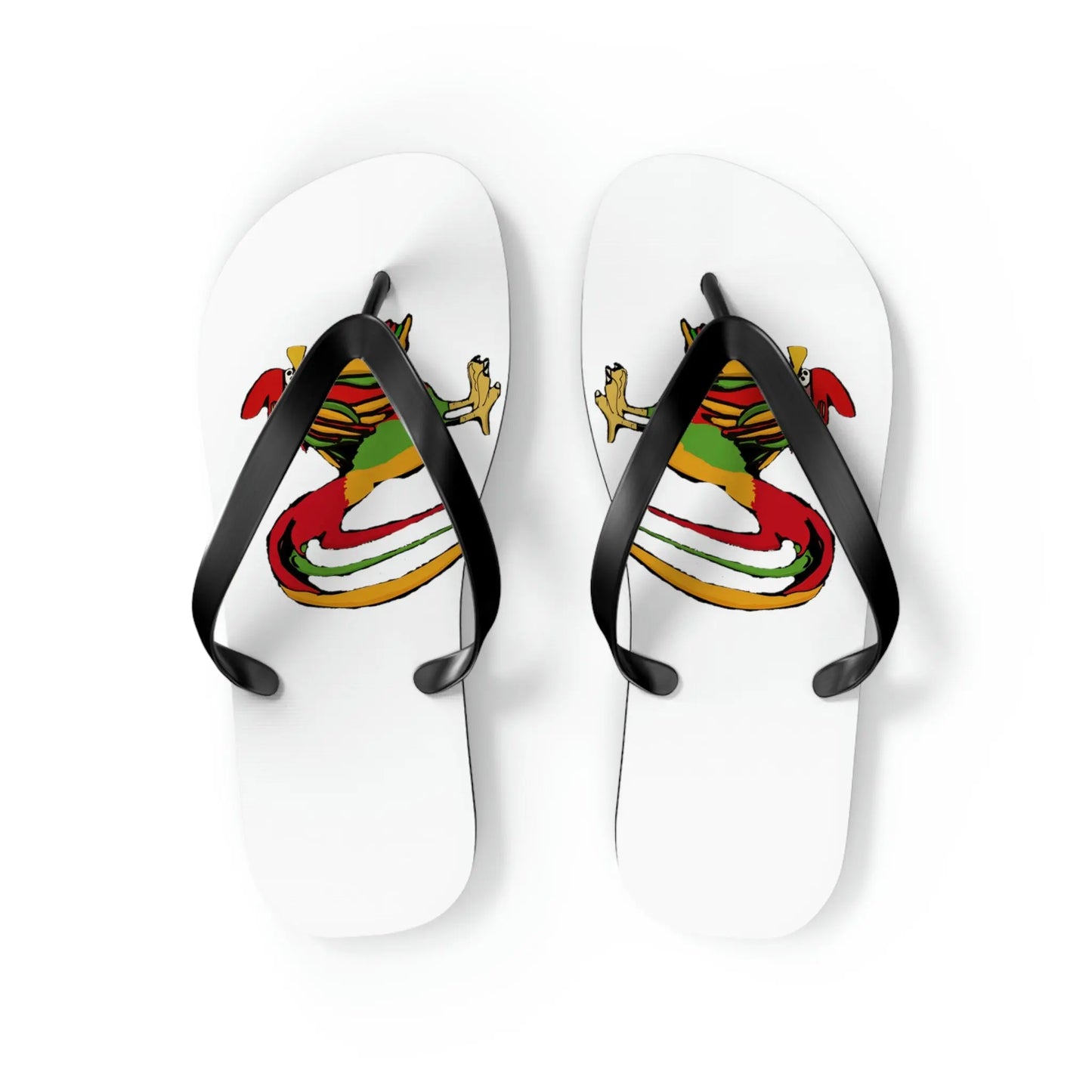 Rasta Rooster Slippas Printify