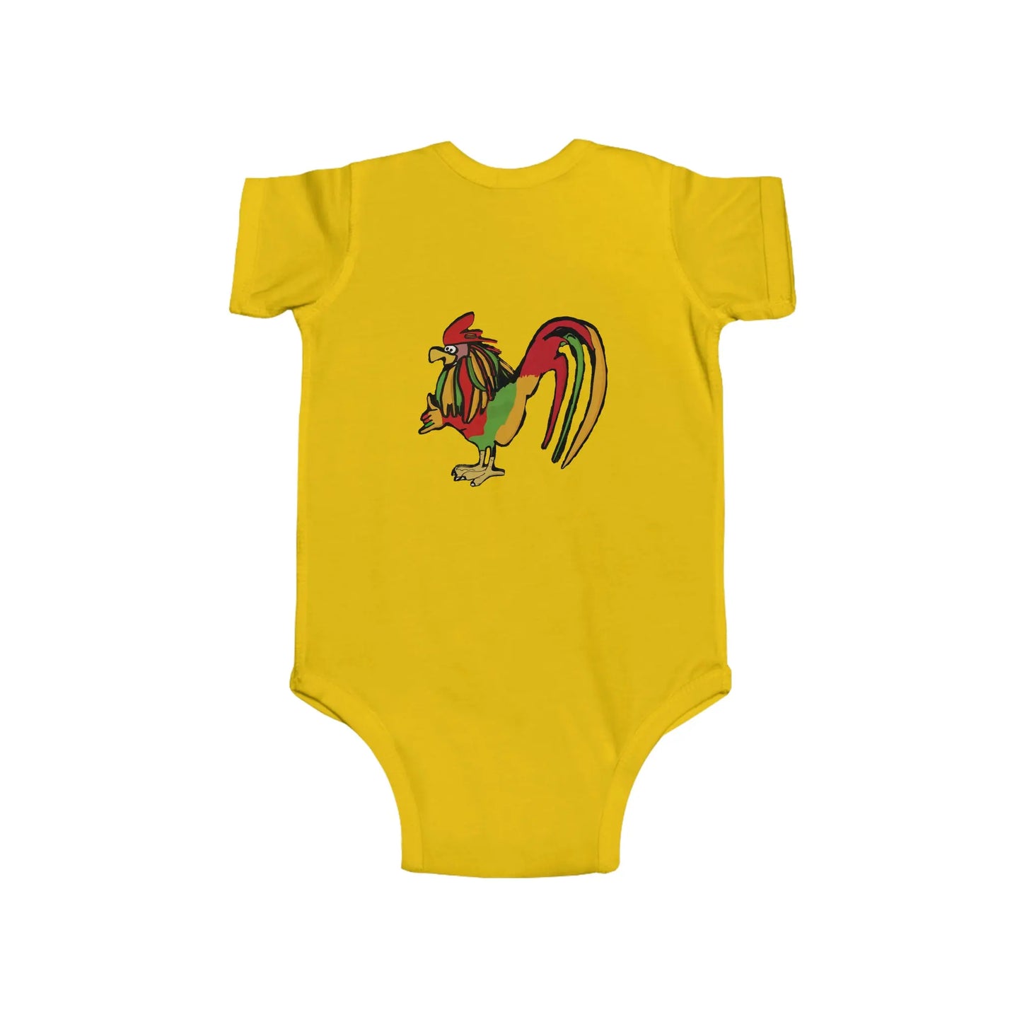 Infant Rasta Rooster Jersey Bodysuit Printify