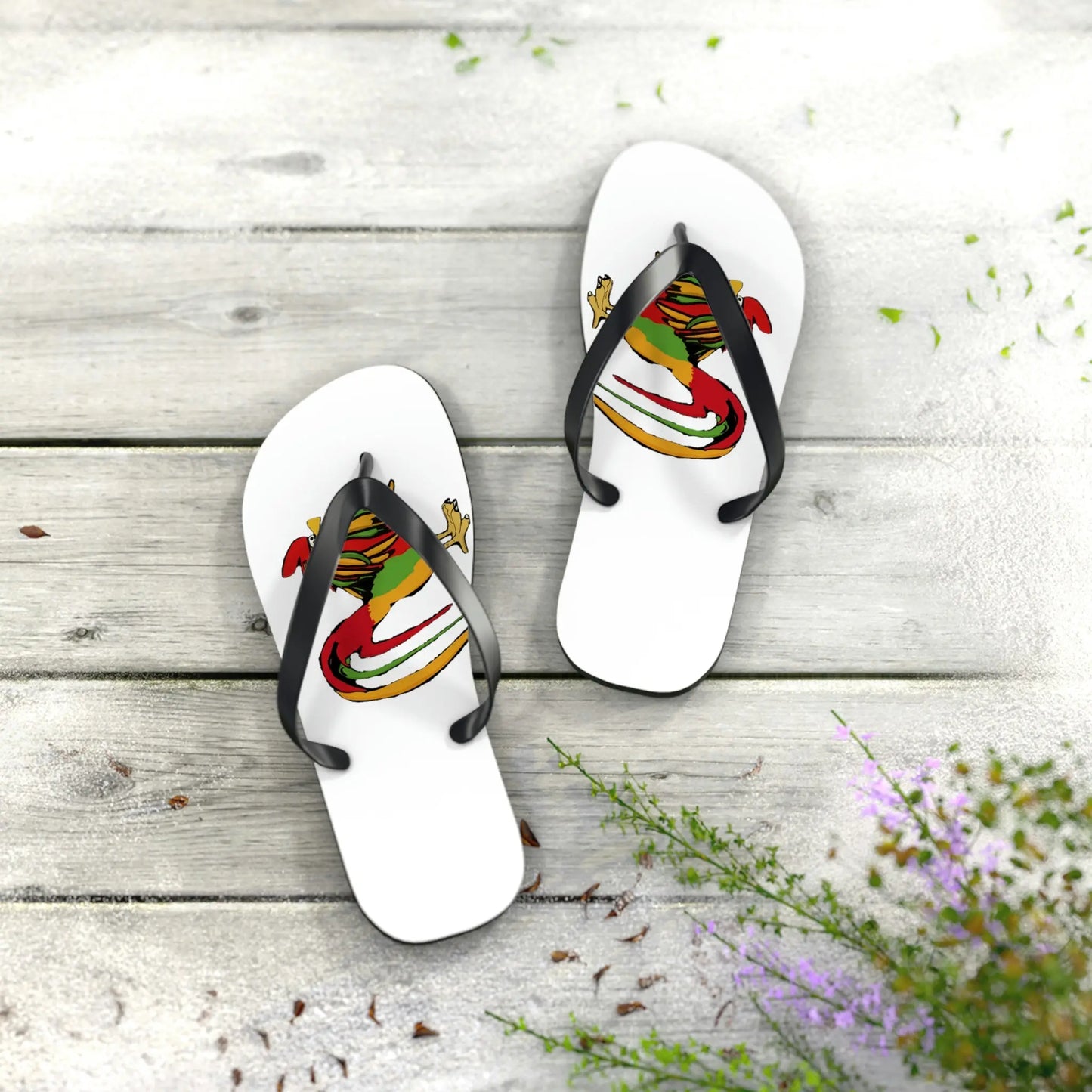 Rasta Rooster Slippas Printify