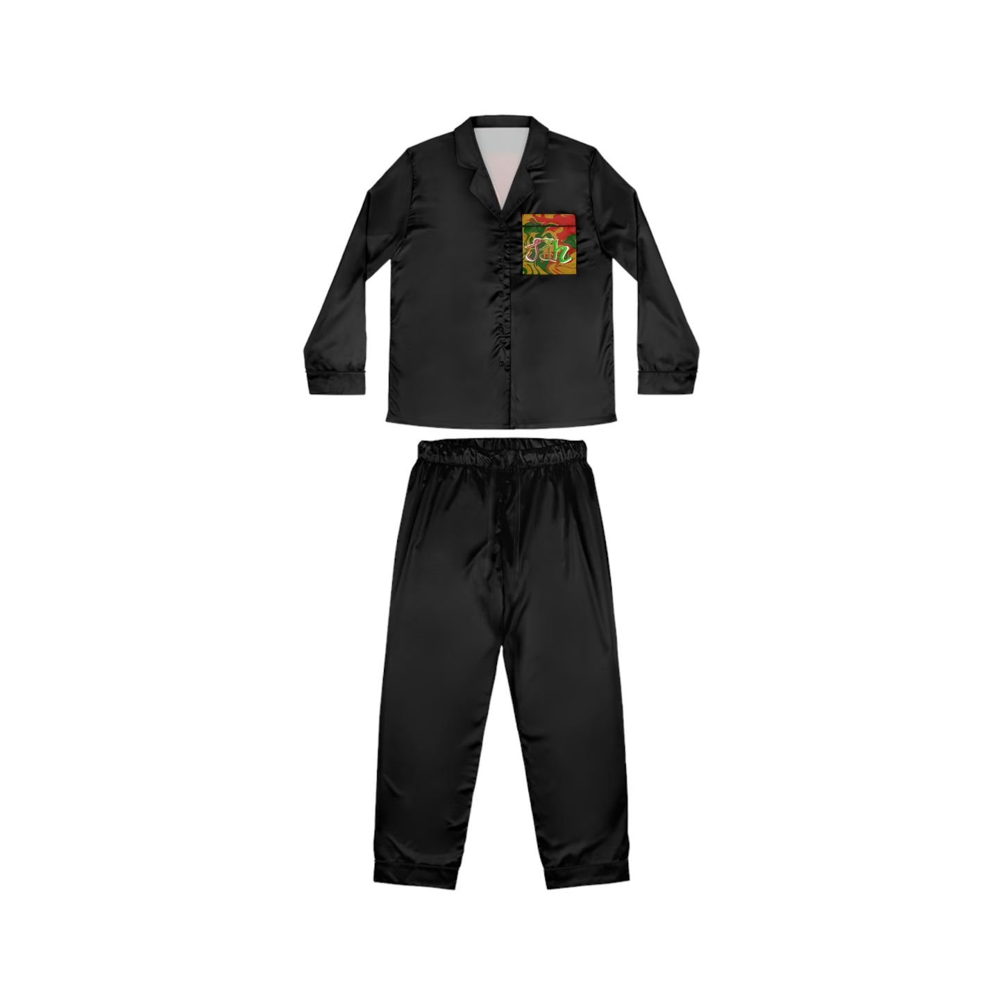 Women's Satin Rasta Rooster Pajamas Printify