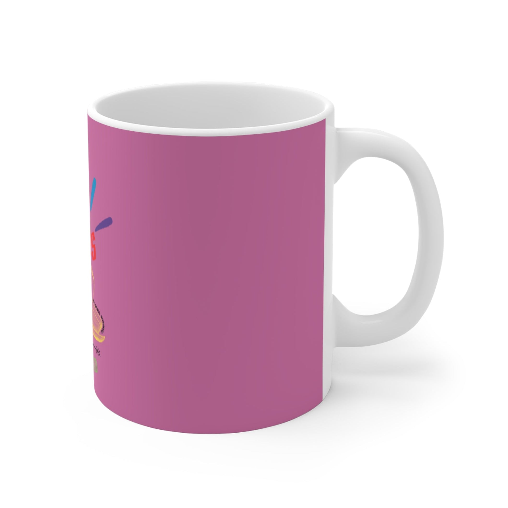 KaRas Bakery Bread Mug — 11oz Coffee Cup with Colorful Sunrise Pastry Design Printify