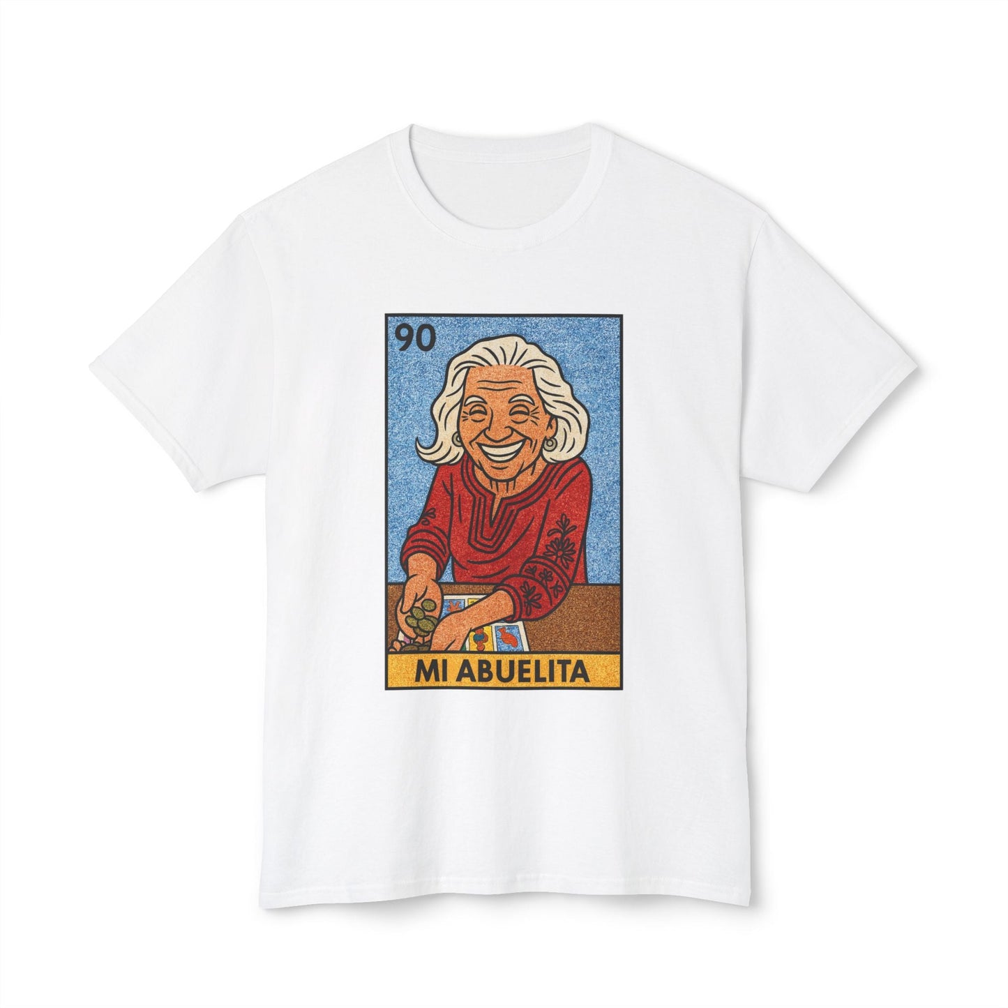 Mi Abuelita Lotería Card T-Shirt — Vintage Hispanic Grandma Tribute Printify