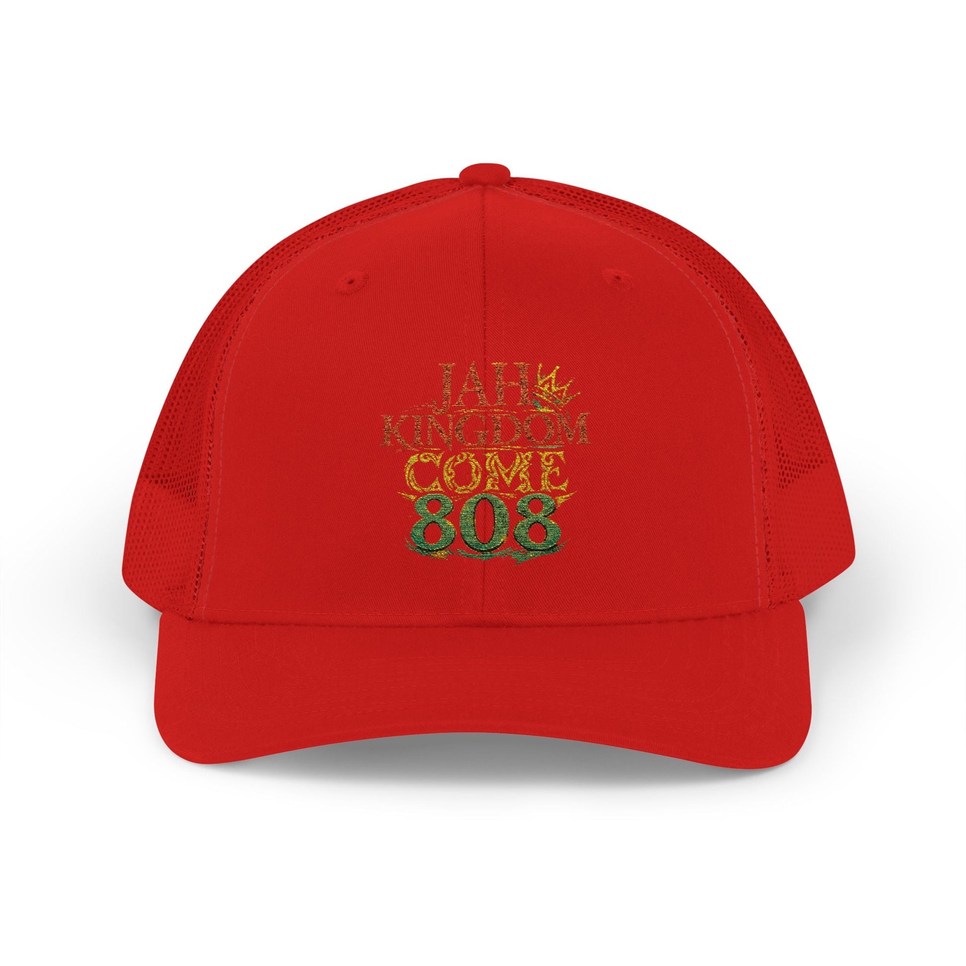 808 Love Snapback Trucker Cap — Retro Hawaiian Aloha Mesh Hat Printify