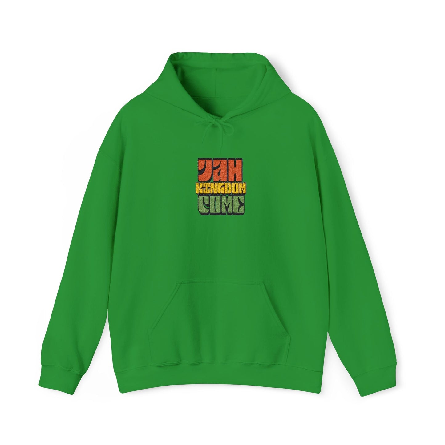 Rastafarian Leaf Block Hoodie – Reggae Colors Graphic Sweatshirt Printify