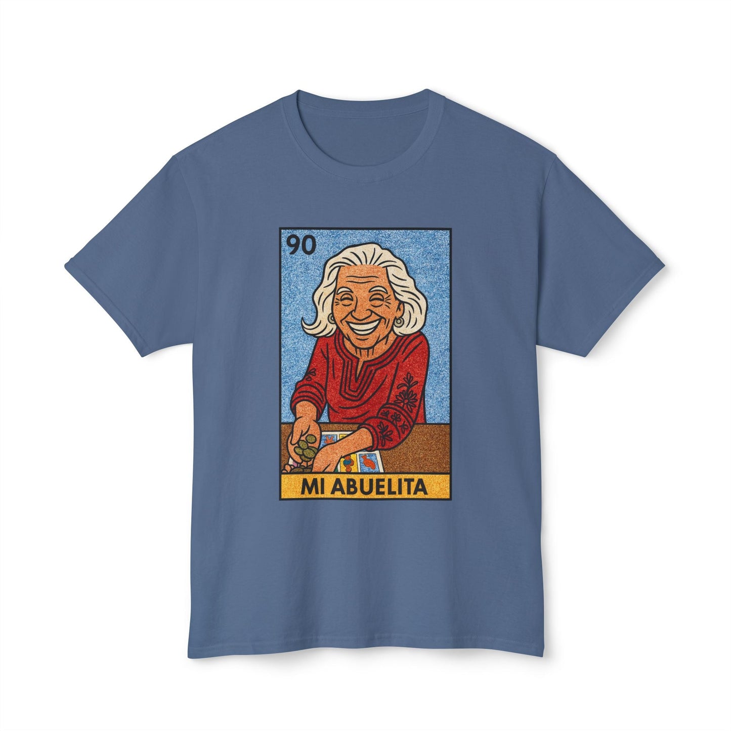 Mi Abuelita Lotería Card T-Shirt — Vintage Hispanic Grandma Tribute Printify