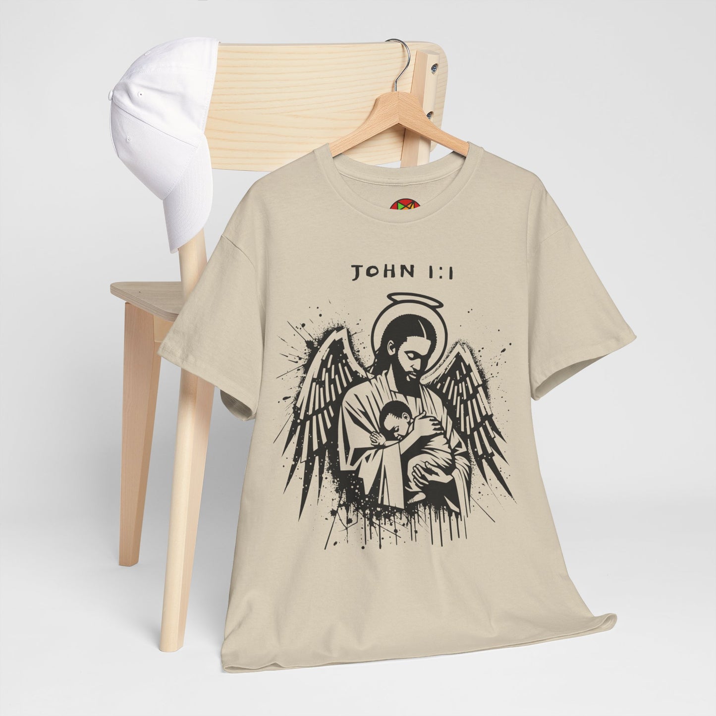 Island Scripture Tee: The Radiance of John 1:1 Printify