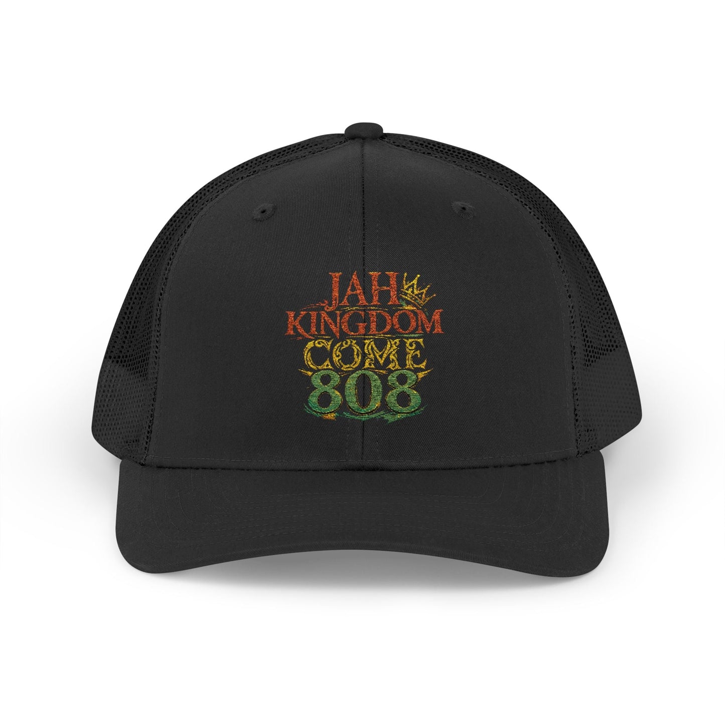 808 Love Snapback Trucker Cap — Retro Hawaiian Aloha Mesh Hat Printify