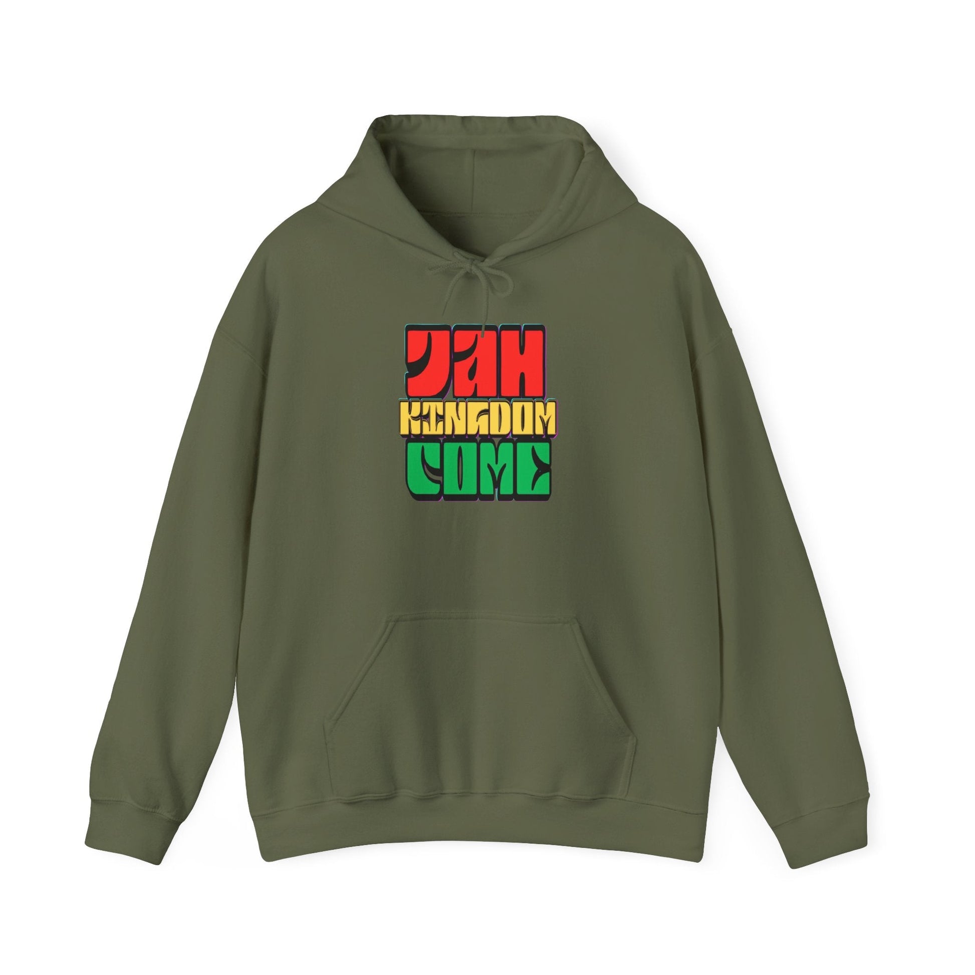 Hoodie — Jah Kingdom Come Rasta Graphic Hooded Sweatshirt Printify