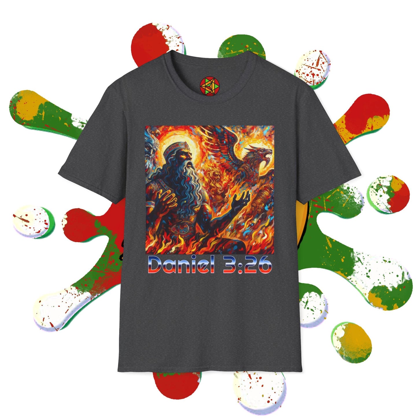 Daniel 3:26 Fiery Furnace T-Shirt — Shadrach Meshach Abednego Christian Tee Printify
