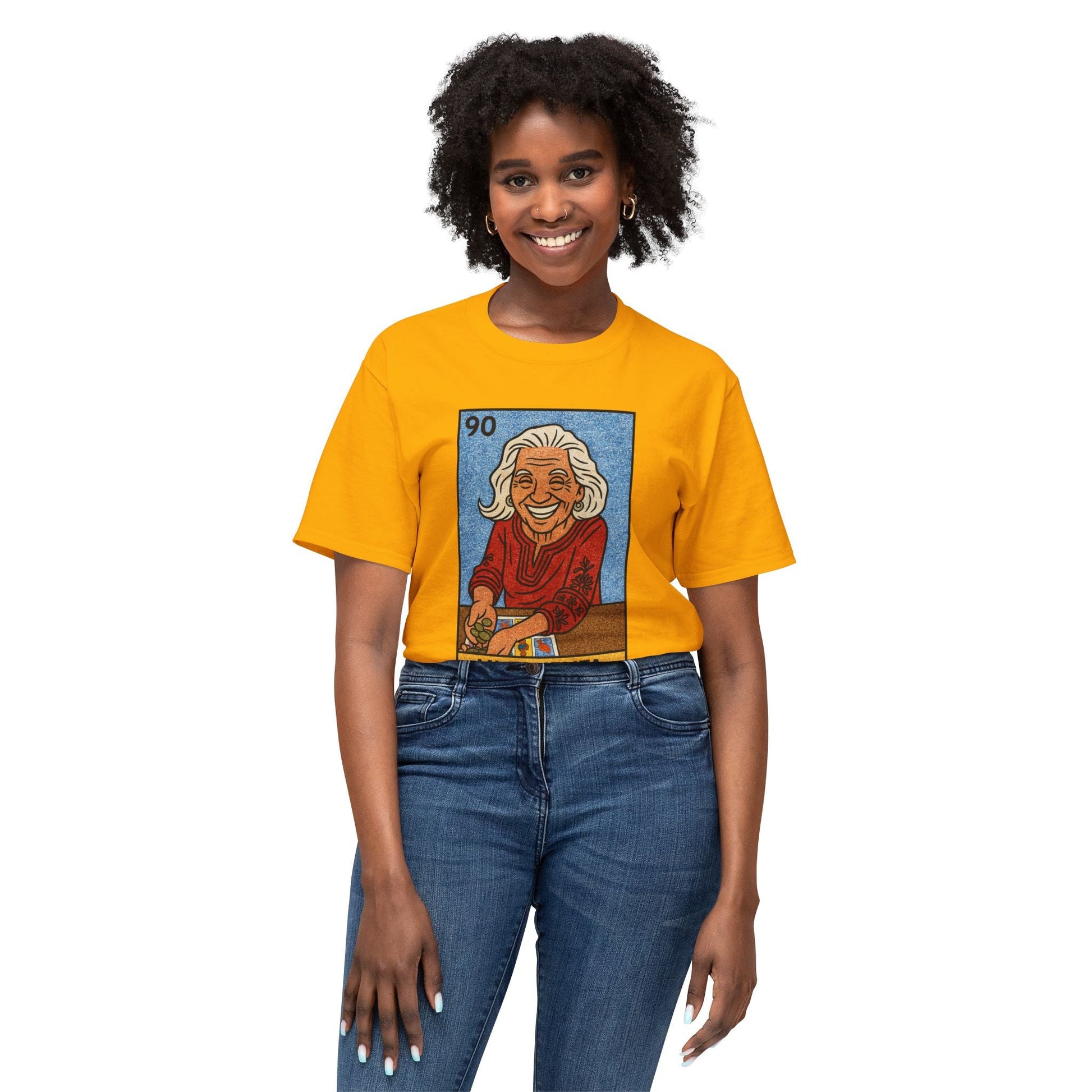 Mi Abuelita Lotería Card T-Shirt — Vintage Hispanic Grandma Tribute Printify