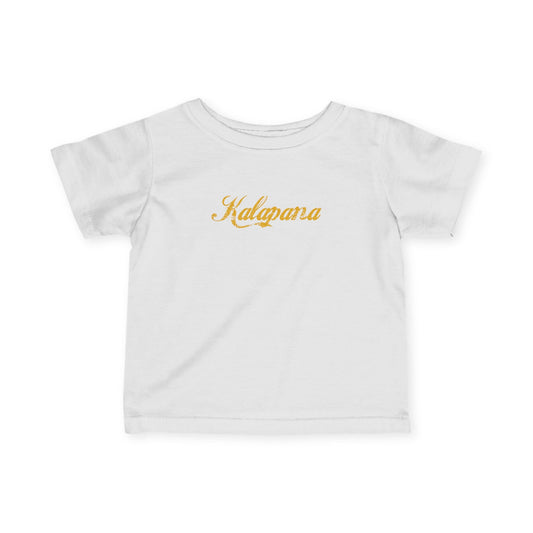 Infant Tee — 'Kalapana' Script with Gold Crown Baby Shirt Printify