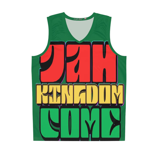 Rasta "Jah Kingdom Come" Basketball Jersey – Reggae AOP Tank Printify