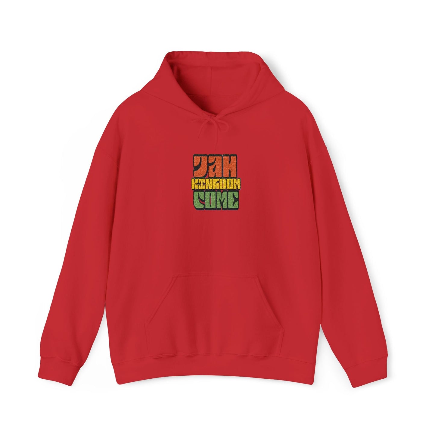 Rastafarian Leaf Block Hoodie – Reggae Colors Graphic Sweatshirt Printify