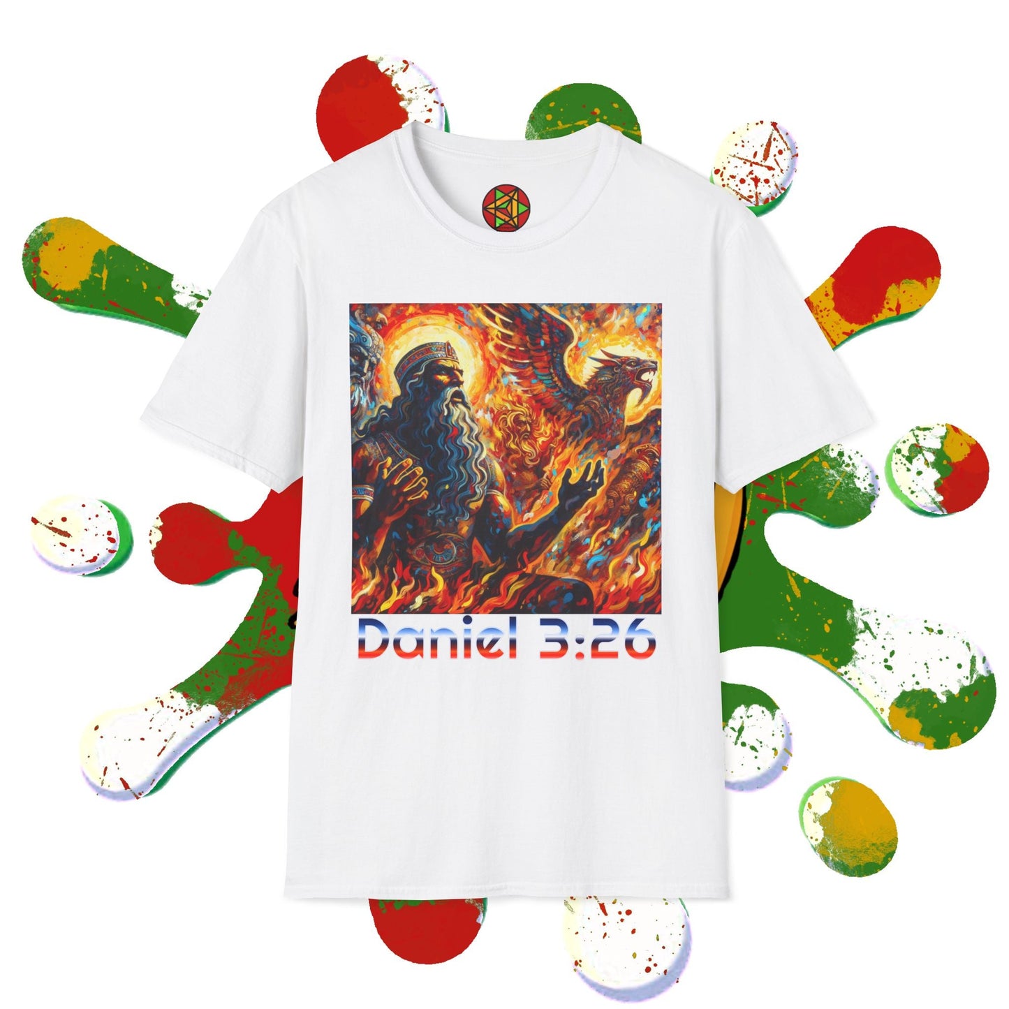 Daniel 3:26 Fiery Furnace T-Shirt — Shadrach Meshach Abednego Christian Tee Printify