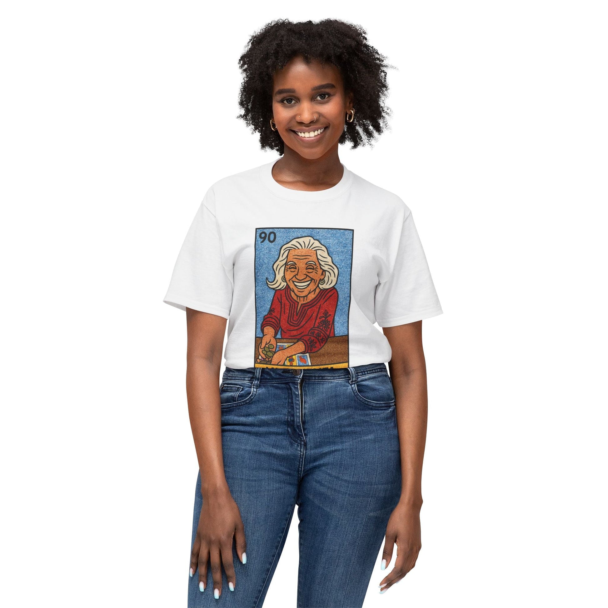 Mi Abuelita Lotería Card T-Shirt — Vintage Hispanic Grandma Tribute Printify