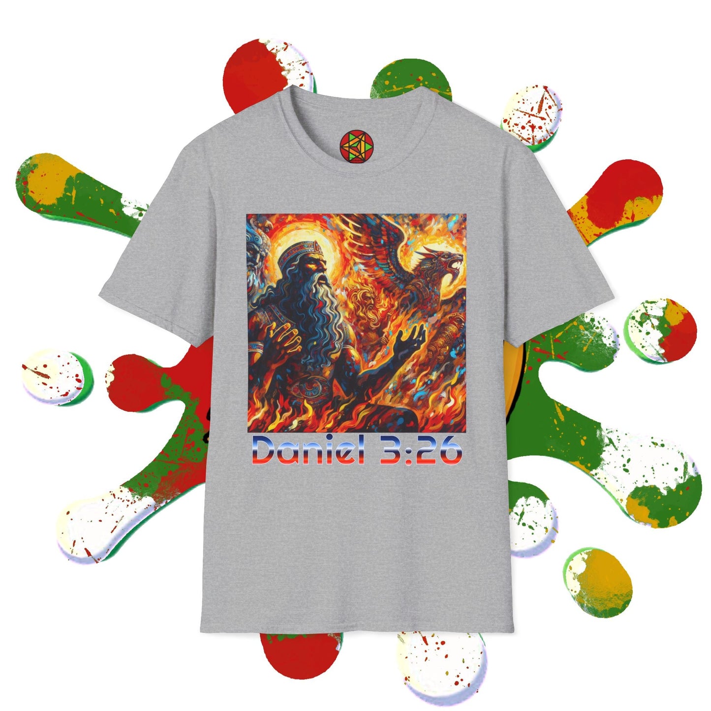 Daniel 3:26 Fiery Furnace T-Shirt — Shadrach Meshach Abednego Christian Tee Printify