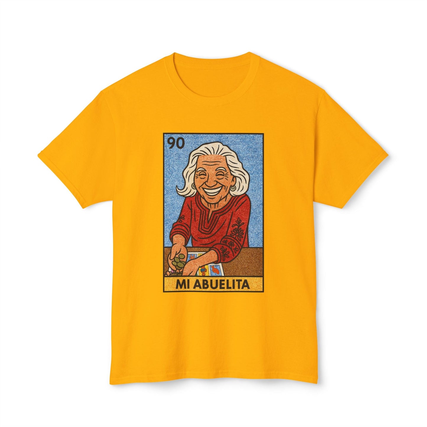 Mi Abuelita Lotería Card T-Shirt — Vintage Hispanic Grandma Tribute Printify