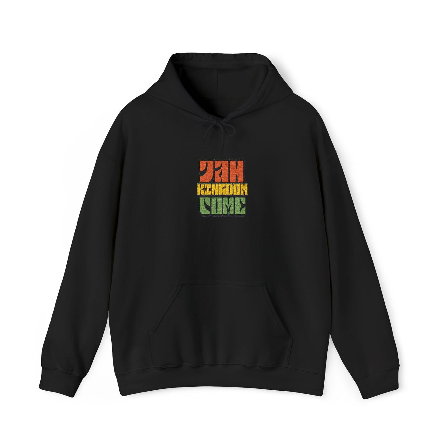 Rastafarian Leaf Block Hoodie – Reggae Colors Graphic Sweatshirt Printify