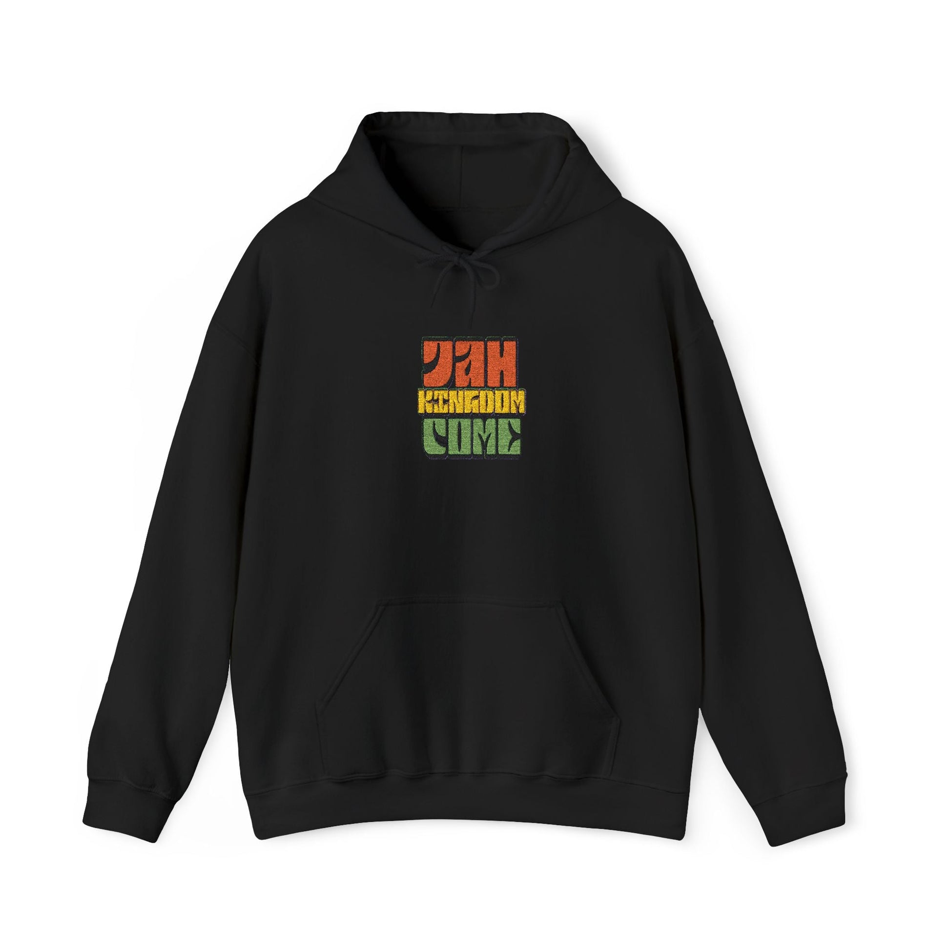 Rastafarian Leaf Block Hoodie – Reggae Colors Graphic Sweatshirt Printify