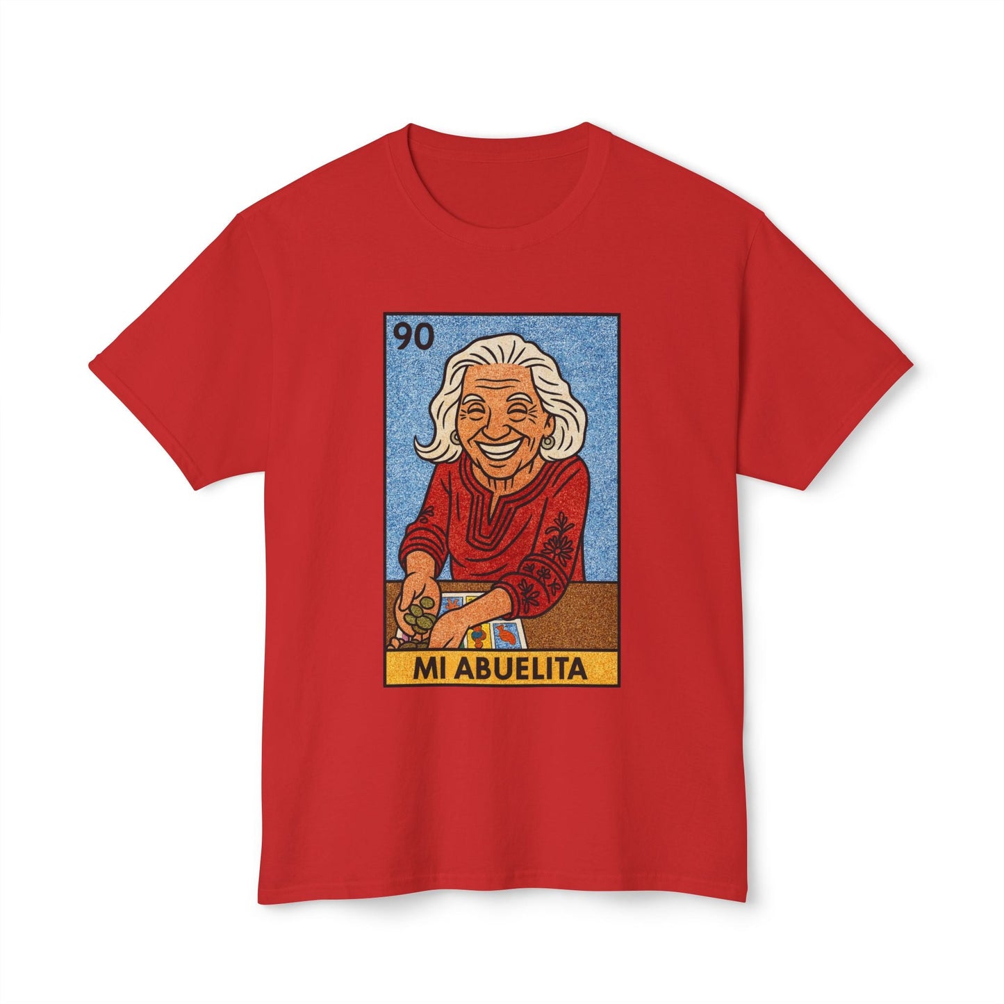 Mi Abuelita Lotería Card T-Shirt — Vintage Hispanic Grandma Tribute Printify