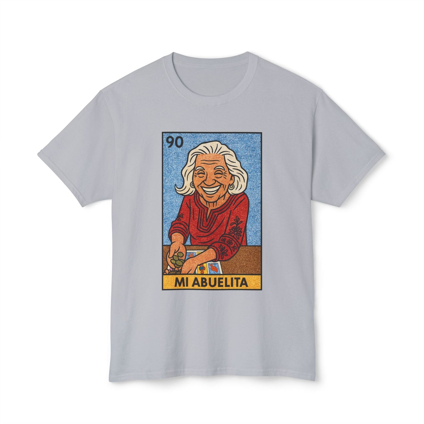 Mi Abuelita Lotería Card T-Shirt — Vintage Hispanic Grandma Tribute Printify