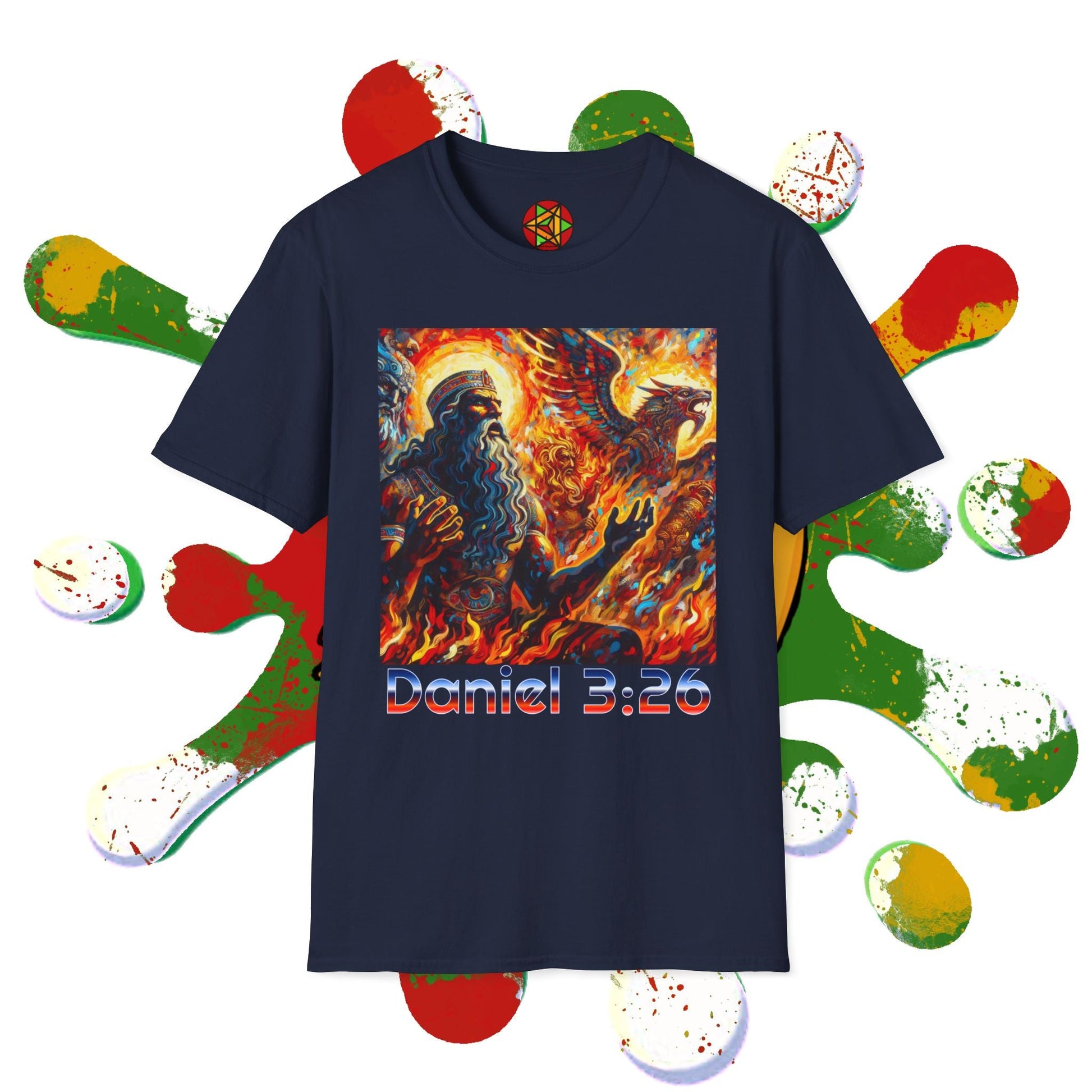 Daniel 3:26 Fiery Furnace T-Shirt — Shadrach Meshach Abednego Christian Tee Printify