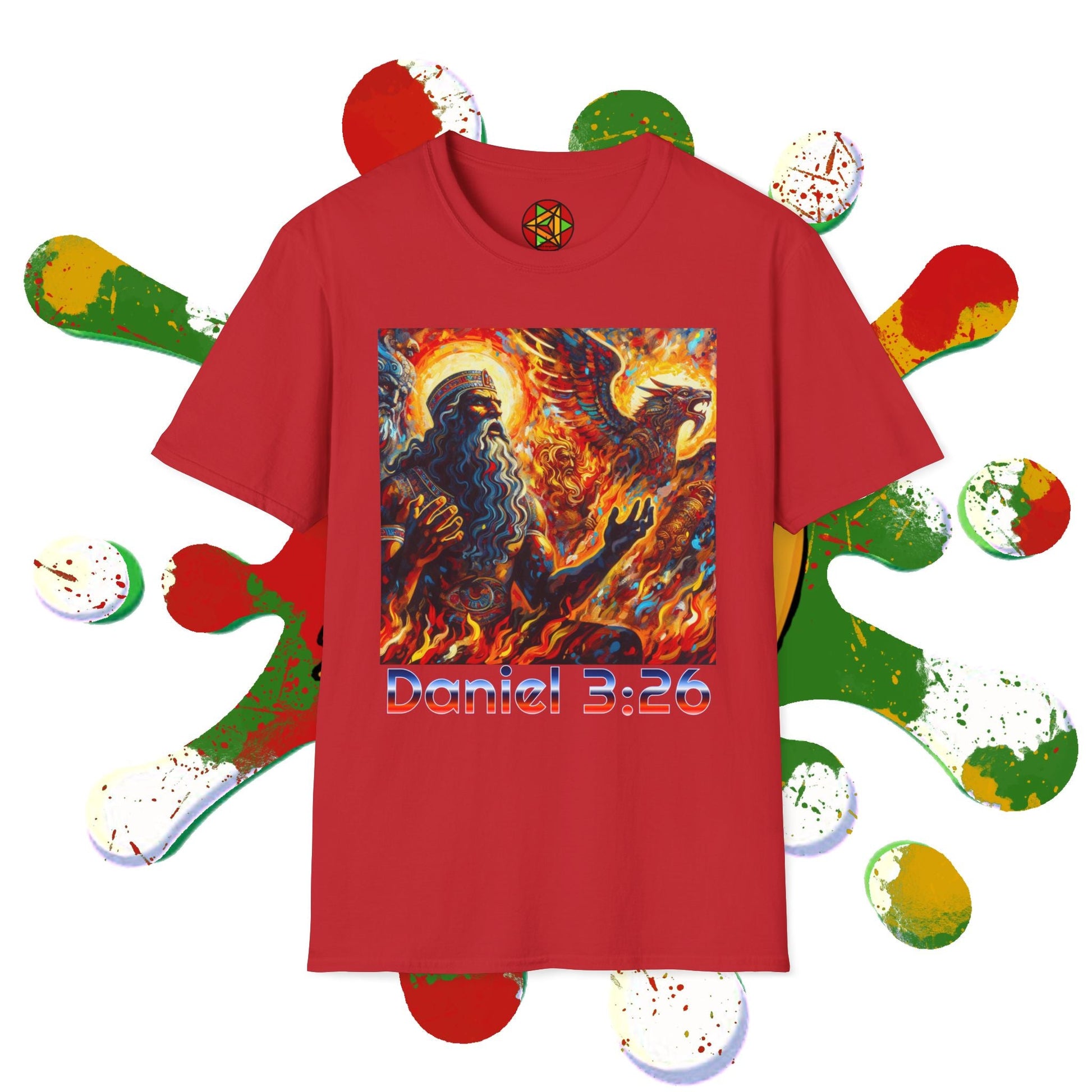 Daniel 3:26 Fiery Furnace T-Shirt — Shadrach Meshach Abednego Christian Tee Printify