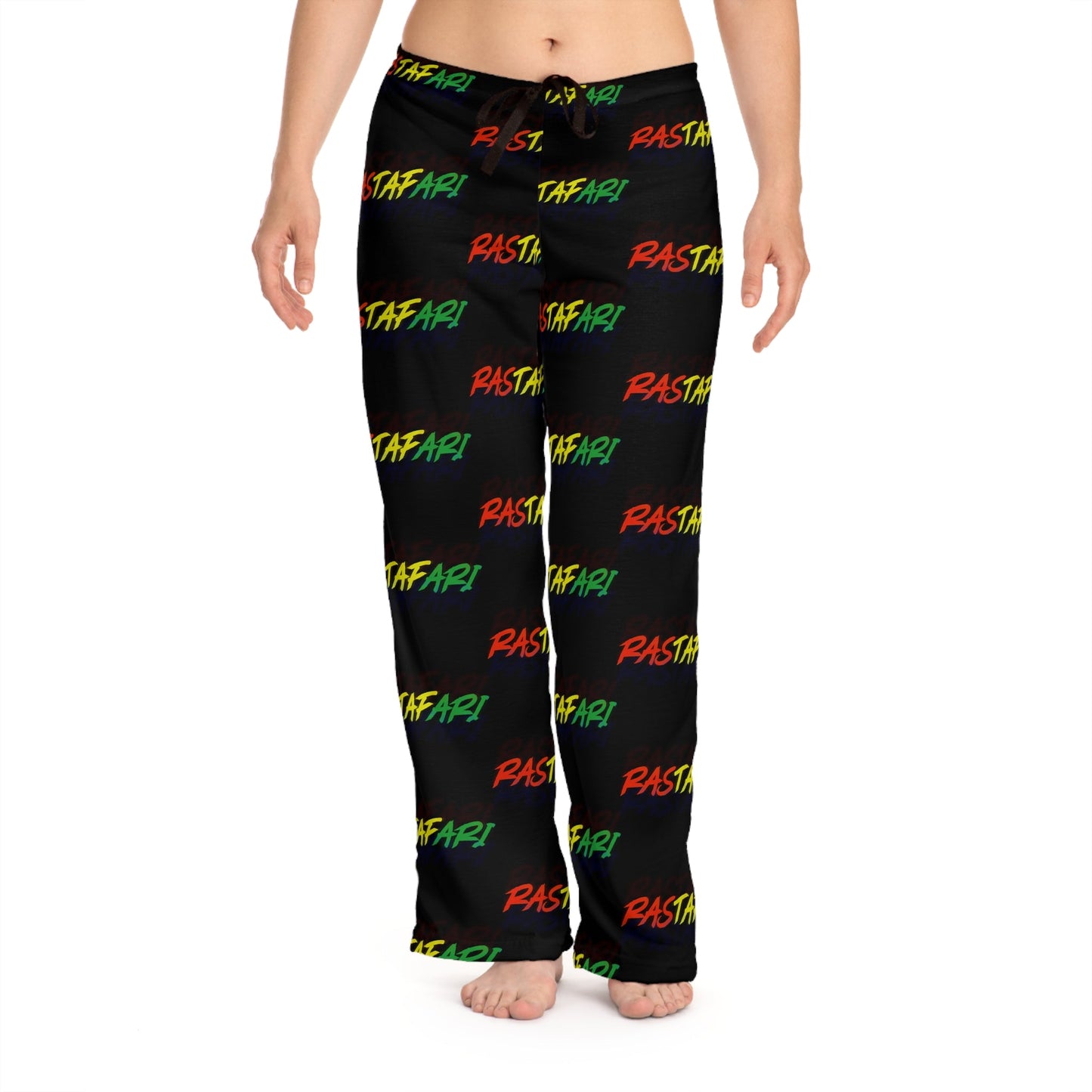 Rastafari Rainbow Women's Pajama Pants – All-Over Print Cozy Lounge Sleepwear Printify